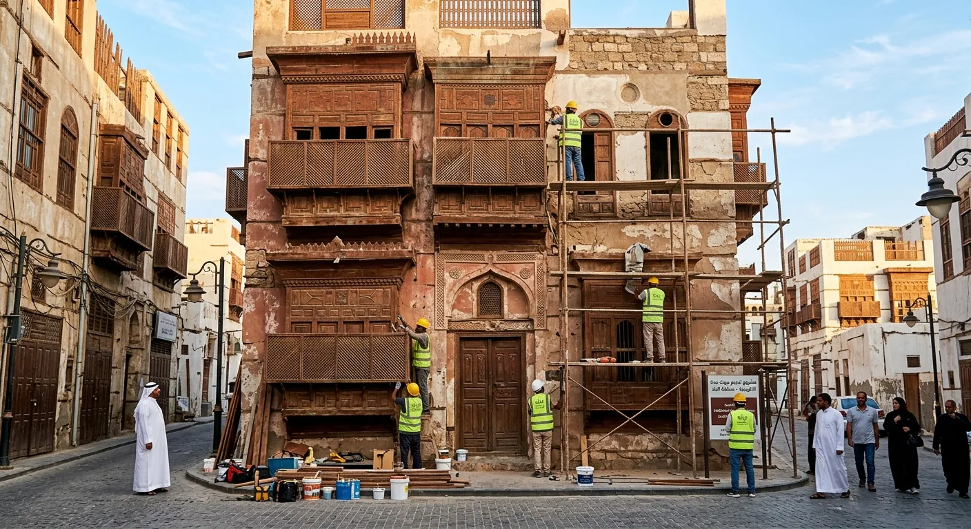 ترميم فلل قديمة بجدة تدعيم الأعمدة والواجهات النصر للمقاولات العامة